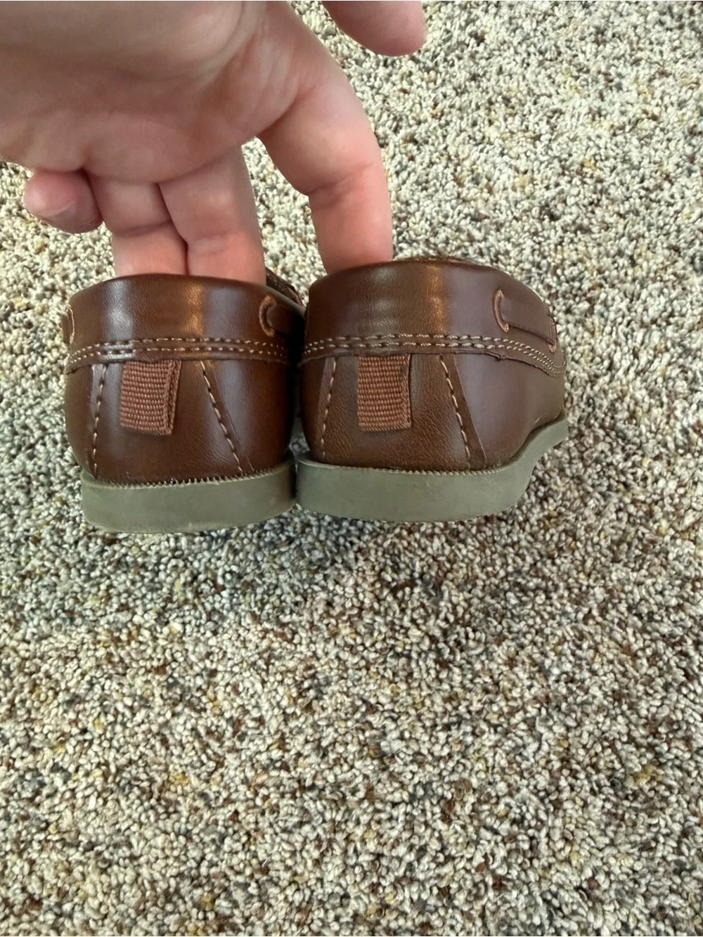 Toddler Boys Brown Dress Shoes - Slip On Loafers. Size 7